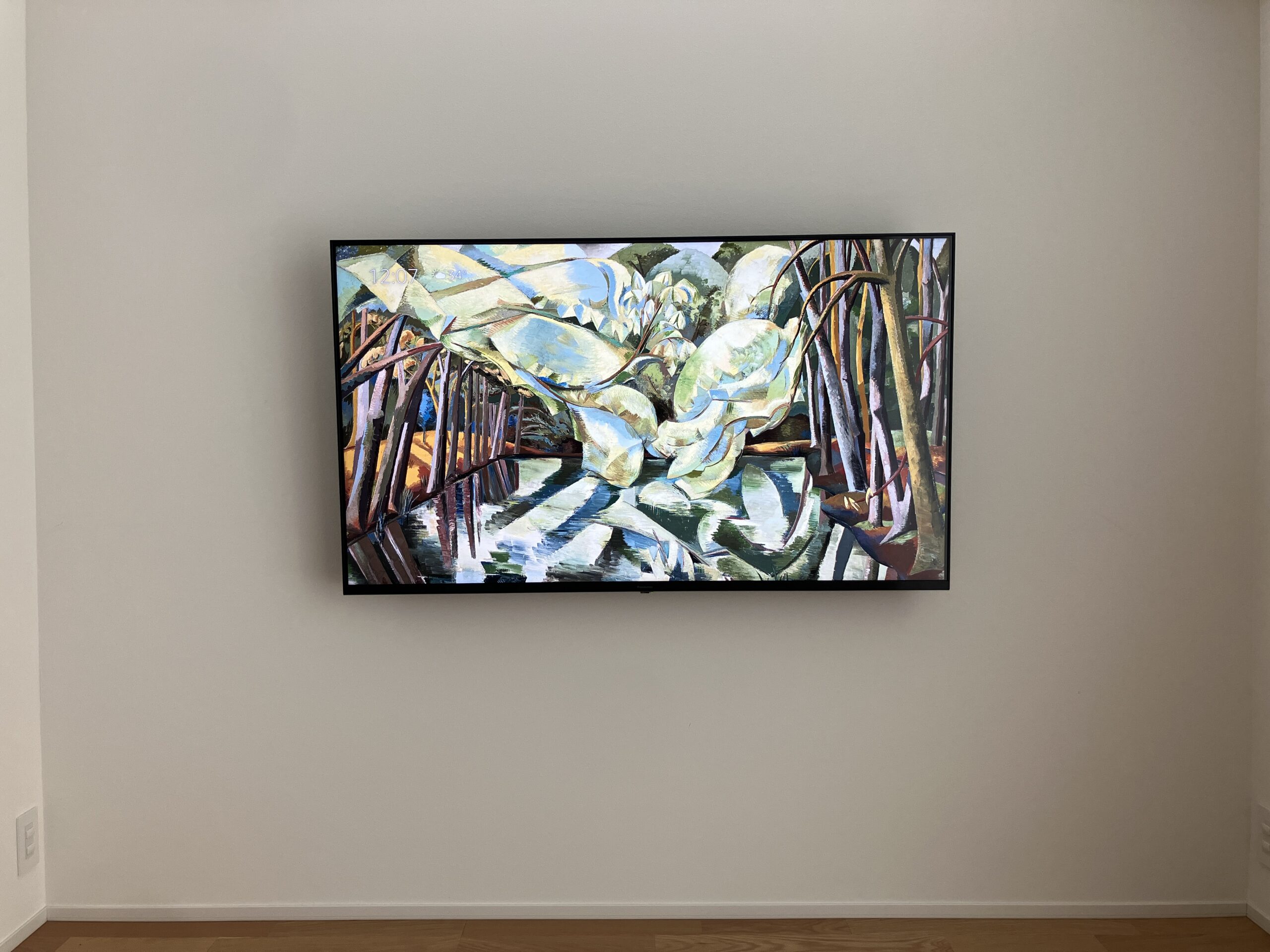 TVセッターフリースタイルVA126を取り付けたPanasonic VIERA 55型テレビ